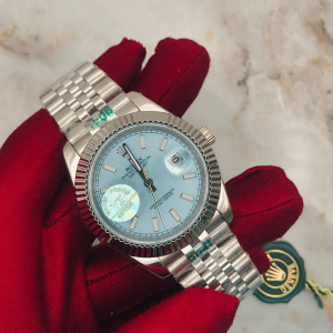 Rolex Mens Datejust 41mm Tffany Blue Steel Watch