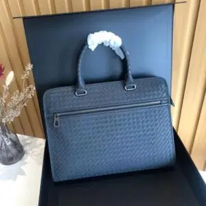 Bottega Veneta Intrecciato Leather Laptop Briefcase