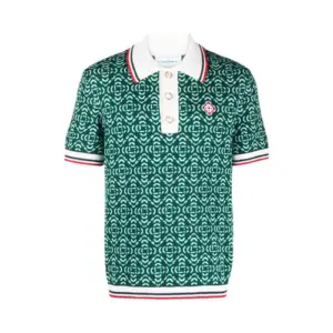 Casablanca jacquard-logo polo shirt