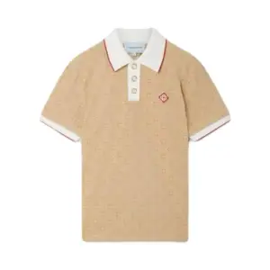 Casablanca Monogram Velour Polo Shirt