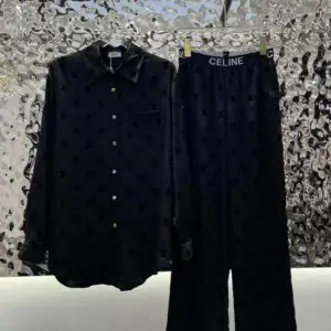 CELINE Embellished Beaded Silk Shirt