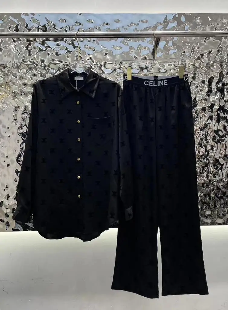 CELINE Embellished Beaded Silk Shirt CELINE Embellished Beaded Silk Shirt