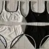 CHANEL CC Logo Bikini Set