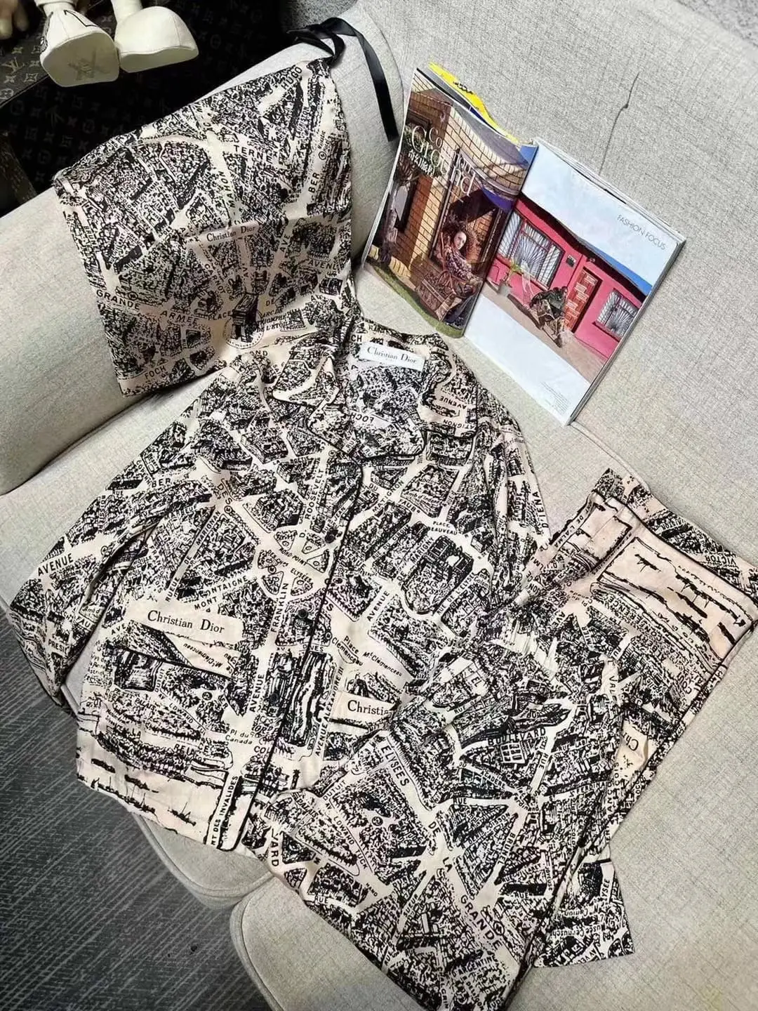 DIOR x Nanushka Ocelot Print Vegan Leather Shirt DIOR x Nanushka Ocelot Print Vegan Leather Shirt