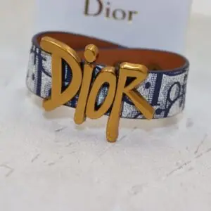 Dior Alphabet D Brown Strap Bracelet