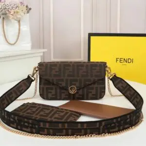 Fendi Zucca Clutch Crossbody Bag