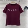 GUCCI Maroon Red Logo T-Shirt