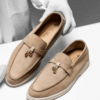 Loro Piana Beige Suede Summer Charms Walk Loafer
