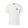 Lv Damier Jacquard Short-Sleeved Cotton Crewneck