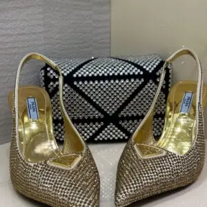 PRADA Platinum Slingback Heel