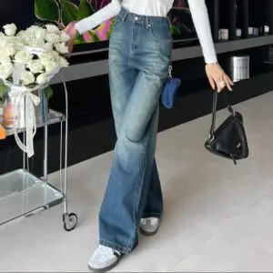 PRADA Peter Do Ripped Wide-Leg Jeans