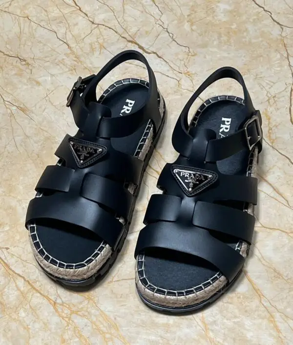 Prada Rubber Cage Platform Sandals
