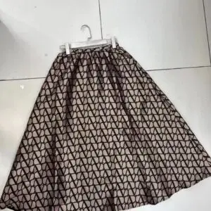 Valentino Garavani Toile Iconographe Silk Skirt in Red