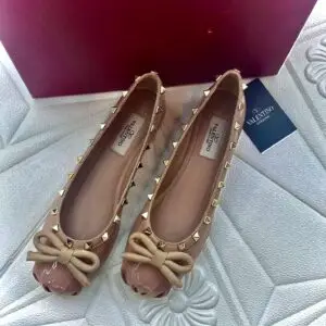 Valentino Rockstud Patent Leather Ballerina Flats