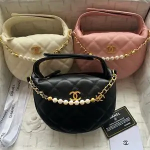 CHANEL Half-Moon Bag with Pearl