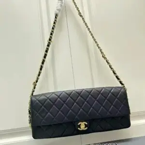 CHANEL Black Lambskin Vintage Shoulder Bag