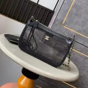 CHANEL Bias Stitch Chain Shoulder Bag