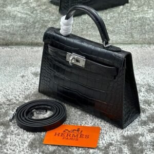 HERMES Porosus Crocodile Mini Bag