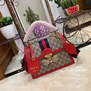 GUCCI GG Supreme Queen Margaret Top Handle Shoulder Bag