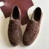 HERMS Suede Loafers Espadrilles