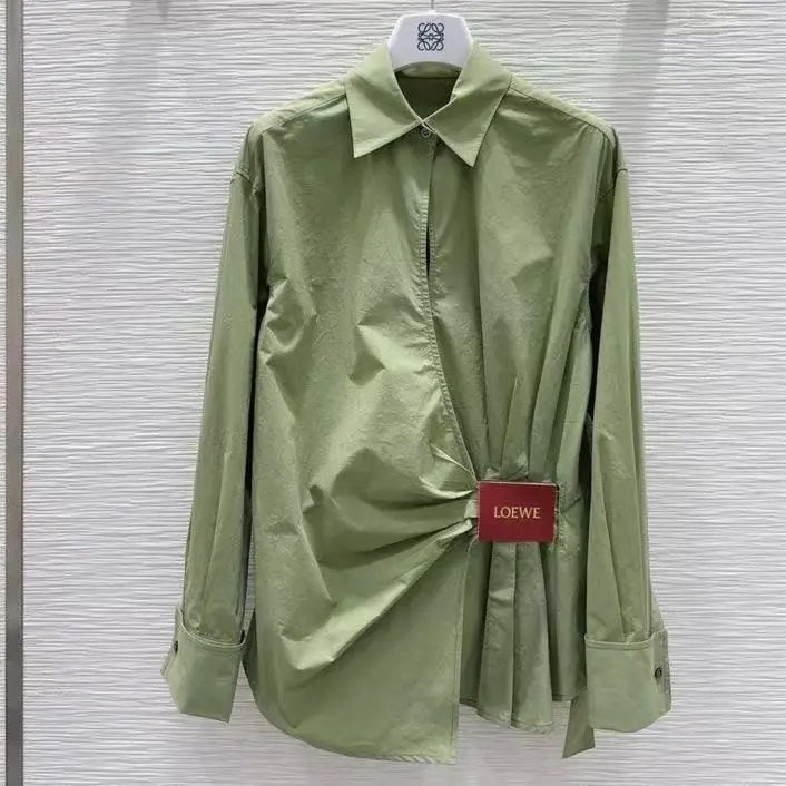 L OE WE Women's Solid Regular Fit Casual Shirt L OE WE Women's Solid Regular Fit Casual Shirt