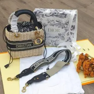 Christian Dior Handmade Woven Tote Bag