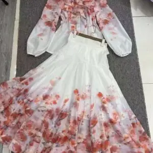 ZIMMERMAN Floral Print Silk Gown