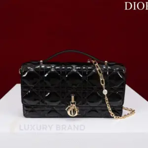 DIOR Lady Patent Leather Clutch Bag