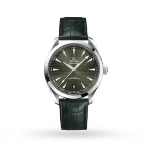 Replica Omega Seamaster Aqua Terra Men Automatic Green Leather Watch O22013412110001