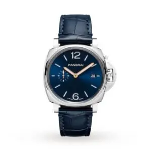 Replica Panerai Luminor Due Men Automatic Blue Alligator Watch PAM01274