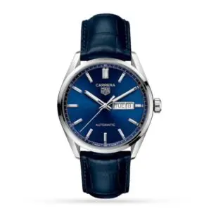 Replica TAG Heuer Carrera Men Automatic Blue Alligator Watch WBN2012.FC6502